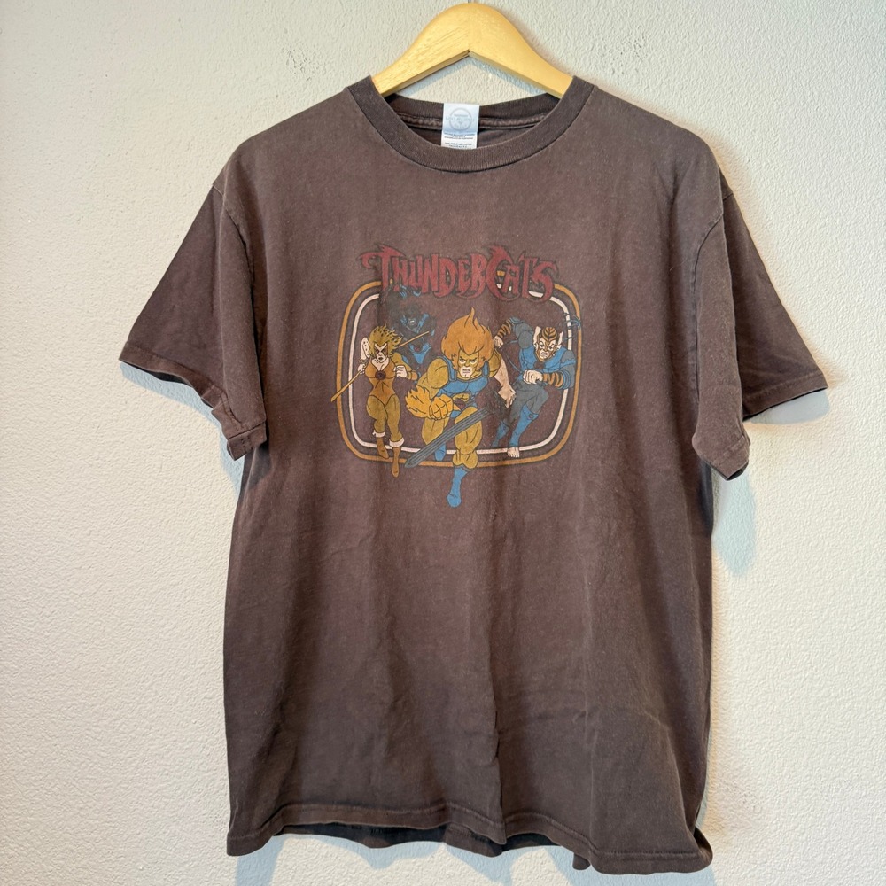 Delta Pro Weight Thundercats Graphic T-Shirt Mens Large Brown Vintage Style Tee
